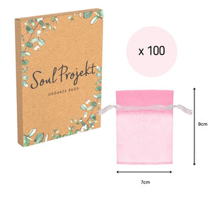 Soul Projekt 100pcs Organza Gift Bags, 7x9cm