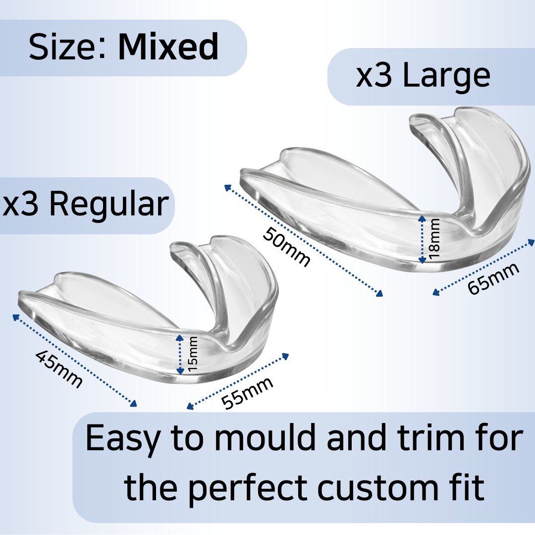 RuneSol 6 x UK Designed Teeth Sleeping Guards for Night Grinding, Class 1 Medical Device Accredited in The UK (UKCA) and EU (CE), BPA Free
