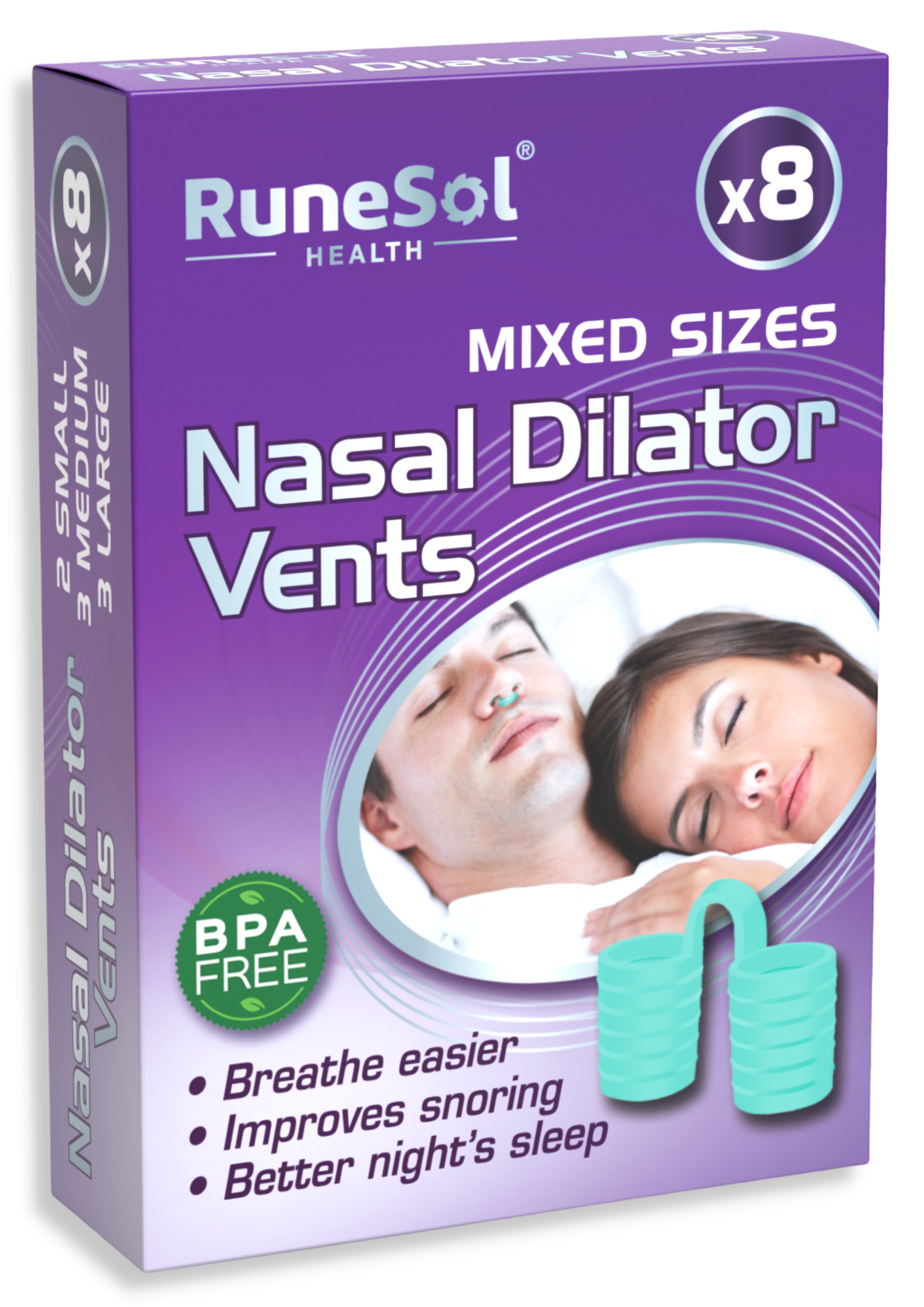 RuneSol x8 Snoring Relief Nasal Dilator