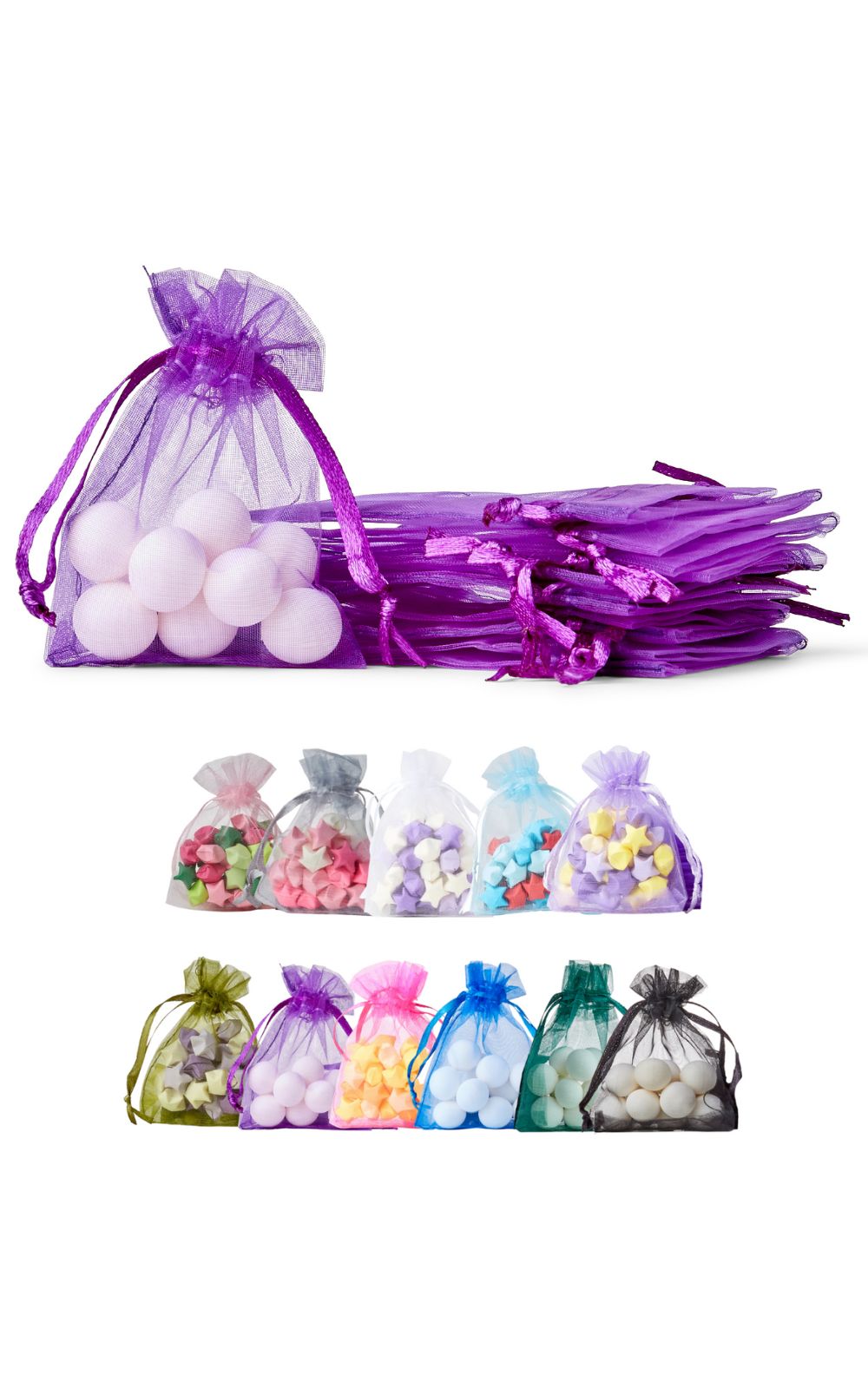 Soul Projekt 25pcs Organza Gift Bags, 7x9cm