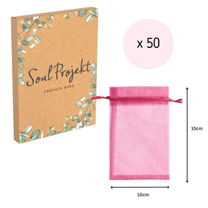 Soul Projekt 50pcs Organza Gift Bags, 10x15cm