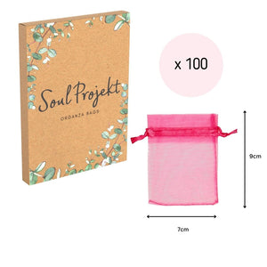 Soul Projekt 100pcs Organza Gift Bags, 7x9cm