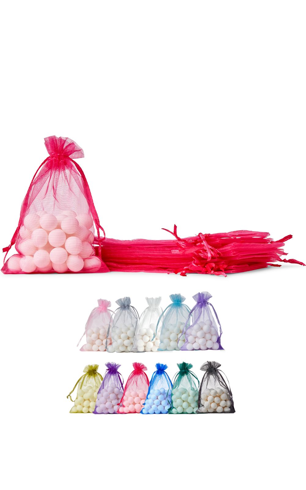 Soul Projekt 25pcs Organza Gift Bags, 10x15cm