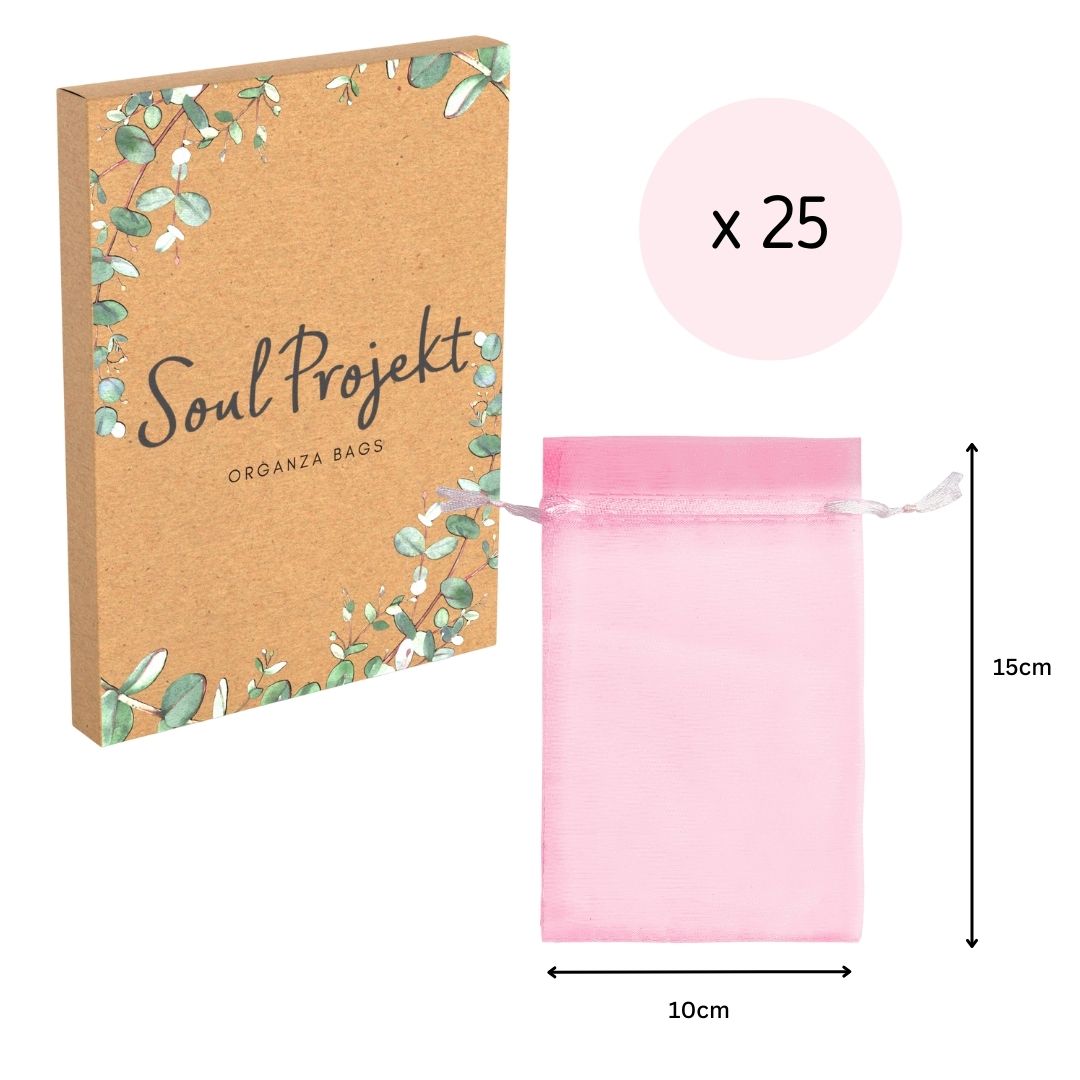 Soul Projekt 25pcs Organza Gift Bags, 10x15cm