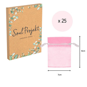 Soul Projekt 25pcs Organza Gift Bags, 7x9cm