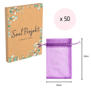 Soul Projekt 50pcs Organza Gift Bags, 10x15cm