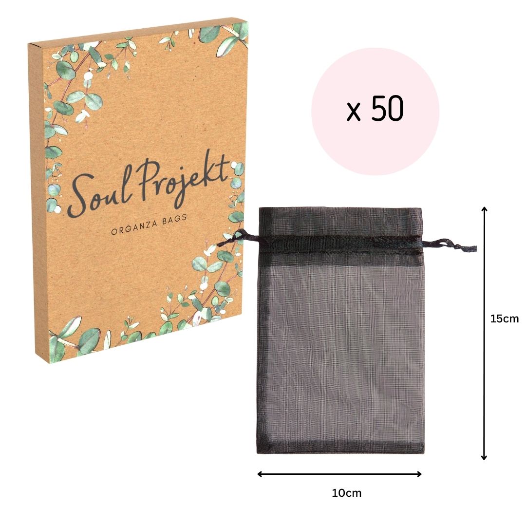 Soul Projekt 50pcs Organza Gift Bags, 10x15cm