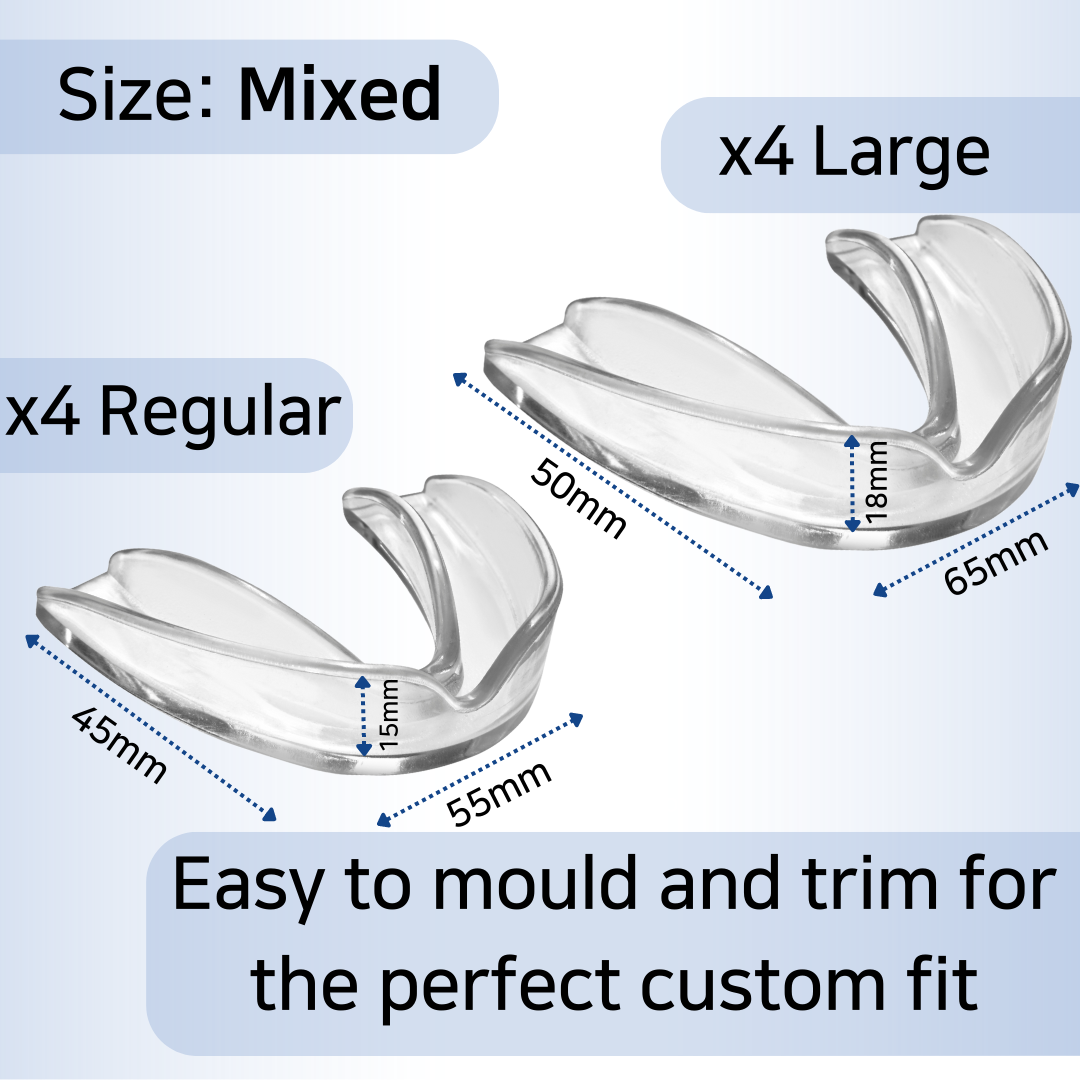 RuneSol 8 x UK Designed Teeth Sleeping Guards for Night Grinding, Class 1 Medical Device Accredited in The UK (UKCA) and EU (CE), BPA Free