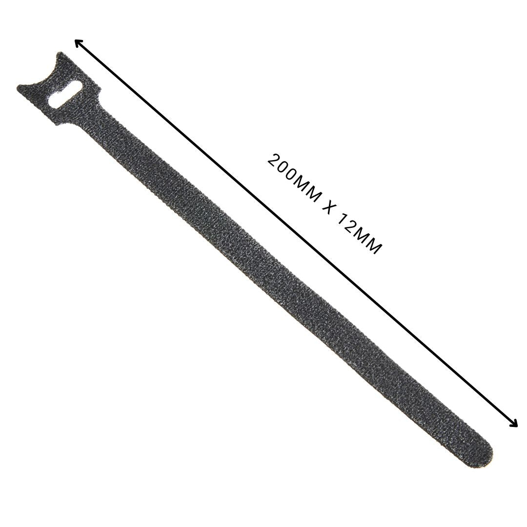 Haus Projekt 100x Black Reusable Adjustable Cable Ties 150x12mm/200x12mm