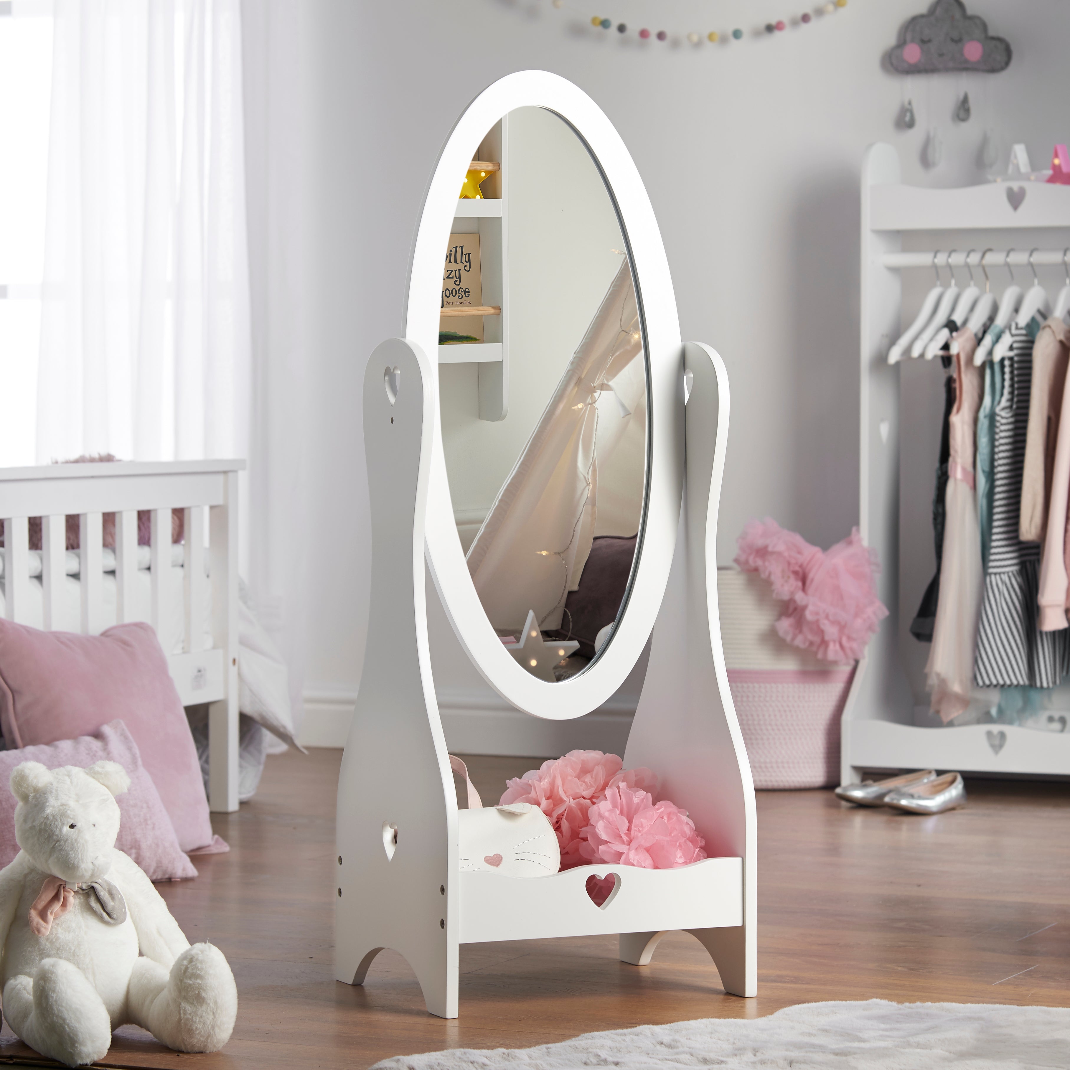 Haus Projekt Full Length Standing Mirror & Clothing Rail Set