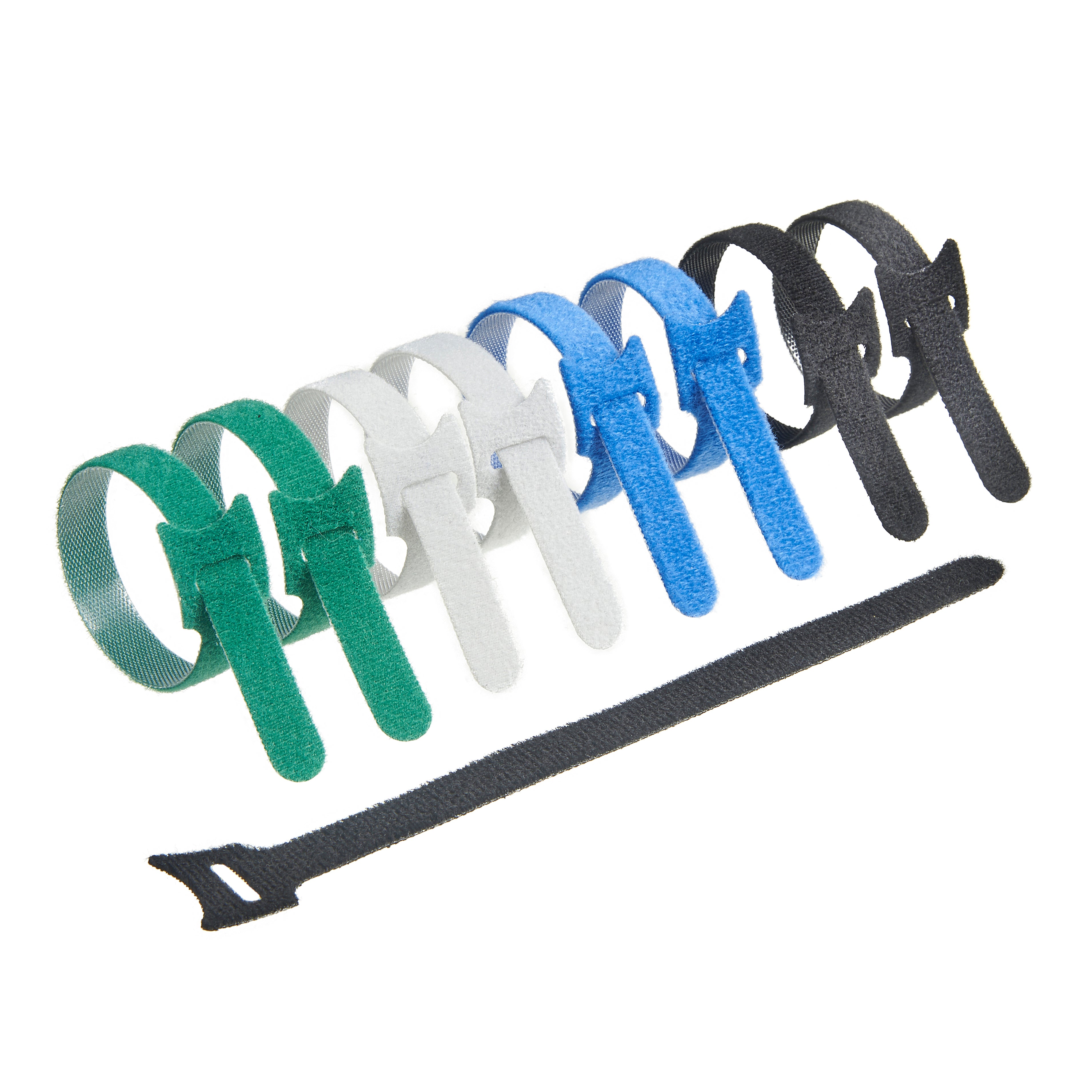 Haus Projekt 100x Multi Coloured Reusable Adjustable Cable Ties 150x12mm/200x12mm