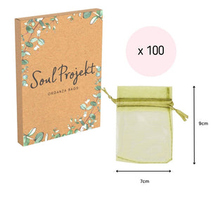 Soul Projekt 100pcs Organza Gift Bags, 7x9cm