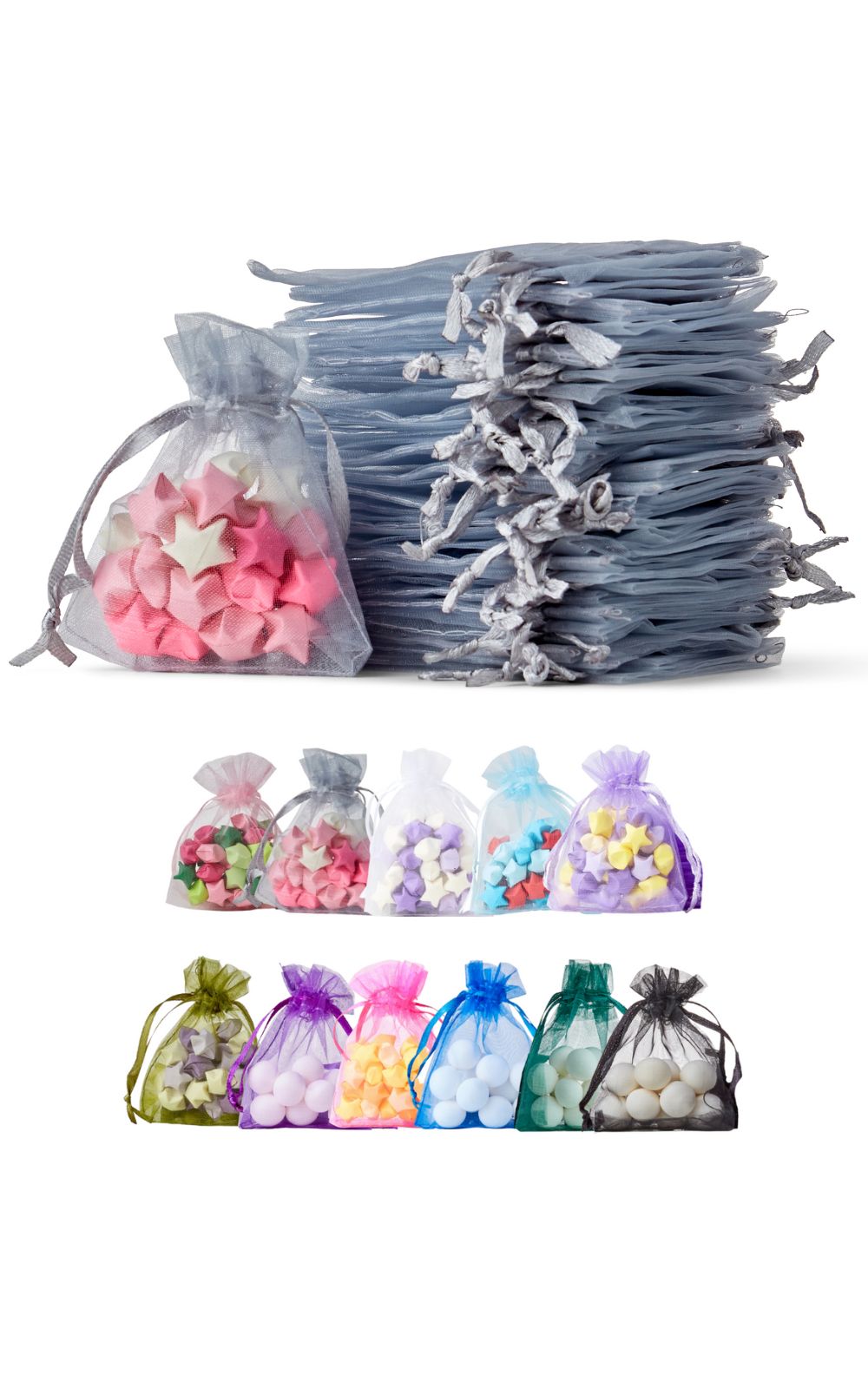 Soul Projekt 100pcs Organza Gift Bags, 7x9cm