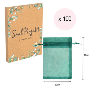 Soul Projekt 100pcs Organza Gift Bags, 10x15cm