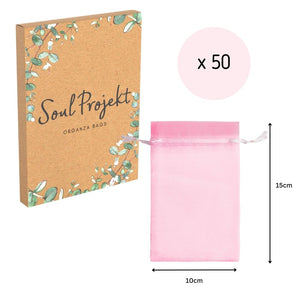 Soul Projekt 50pcs Organza Gift Bags, 10x15cm