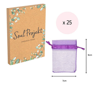 Soul Projekt 25pcs Organza Gift Bags, 7x9cm