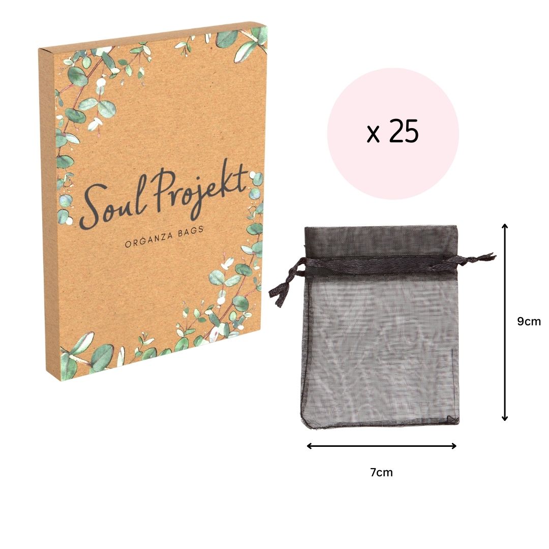 Soul Projekt 25pcs Organza Gift Bags, 7x9cm