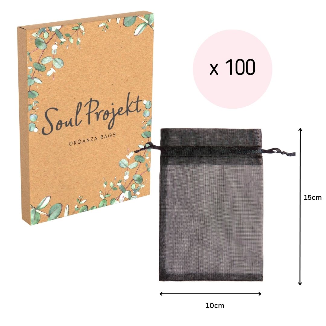 Soul Projekt 100pcs Organza Gift Bags, 10x15cm