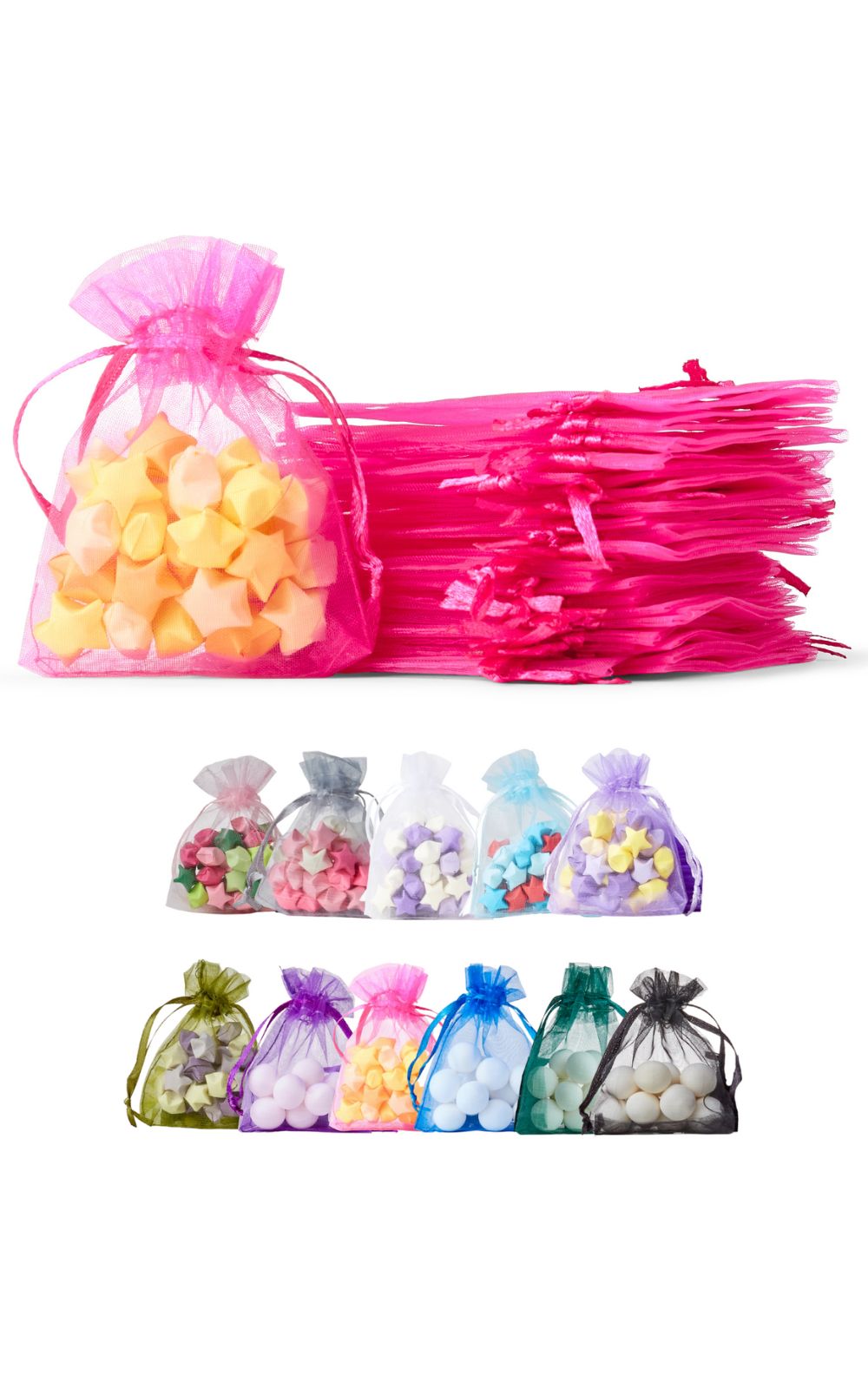 Soul Projekt 50pcs Organza Gift Bags, 7x9cm