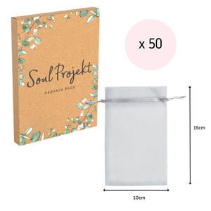 Soul Projekt 50pcs Organza Gift Bags, 10x15cm