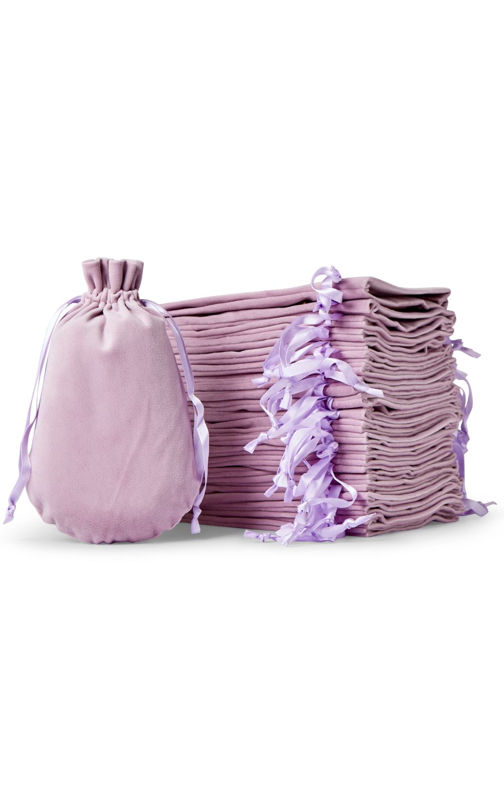 Soul Projekt Large Rounded Velvet Gift Bags, 25 Pack, 13x20, Jewellery Pouches, Drawstring Bag for Wedding Favours