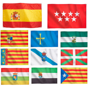 RuneSol Premium Large 5x3ft SPANISH REGIONAL Flags