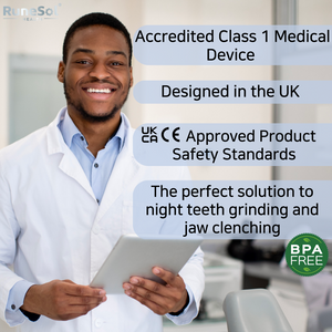 RuneSol 6 x UK Designed Teeth Sleeping Guards for Night Grinding, Class 1 Medical Device Accredited in The UK (UKCA) and EU (CE), BPA Free