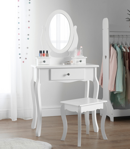 RuneSol Girls Dressing Table (Age 8-13yrs) with Mirror and Stool