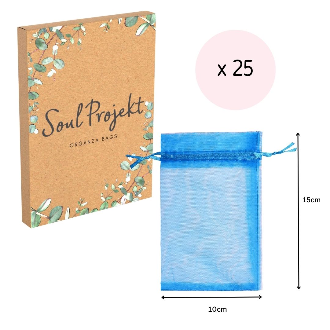 Soul Projekt 25pcs Organza Gift Bags, 10x15cm