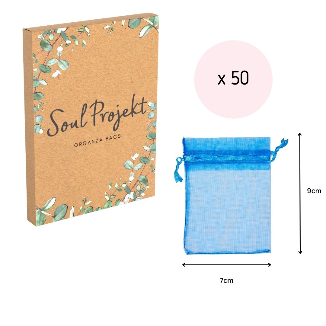 Soul Projekt 50pcs Organza Gift Bags, 7x9cm