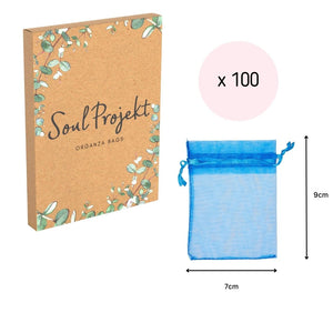 Soul Projekt 100pcs Organza Gift Bags, 7x9cm