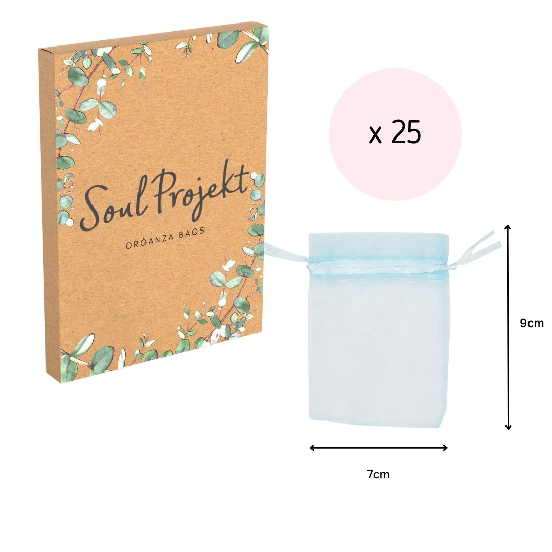 Soul Projekt 25pcs Organza Gift Bags, 7x9cm
