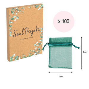 Soul Projekt 100pcs Organza Gift Bags, 7x9cm