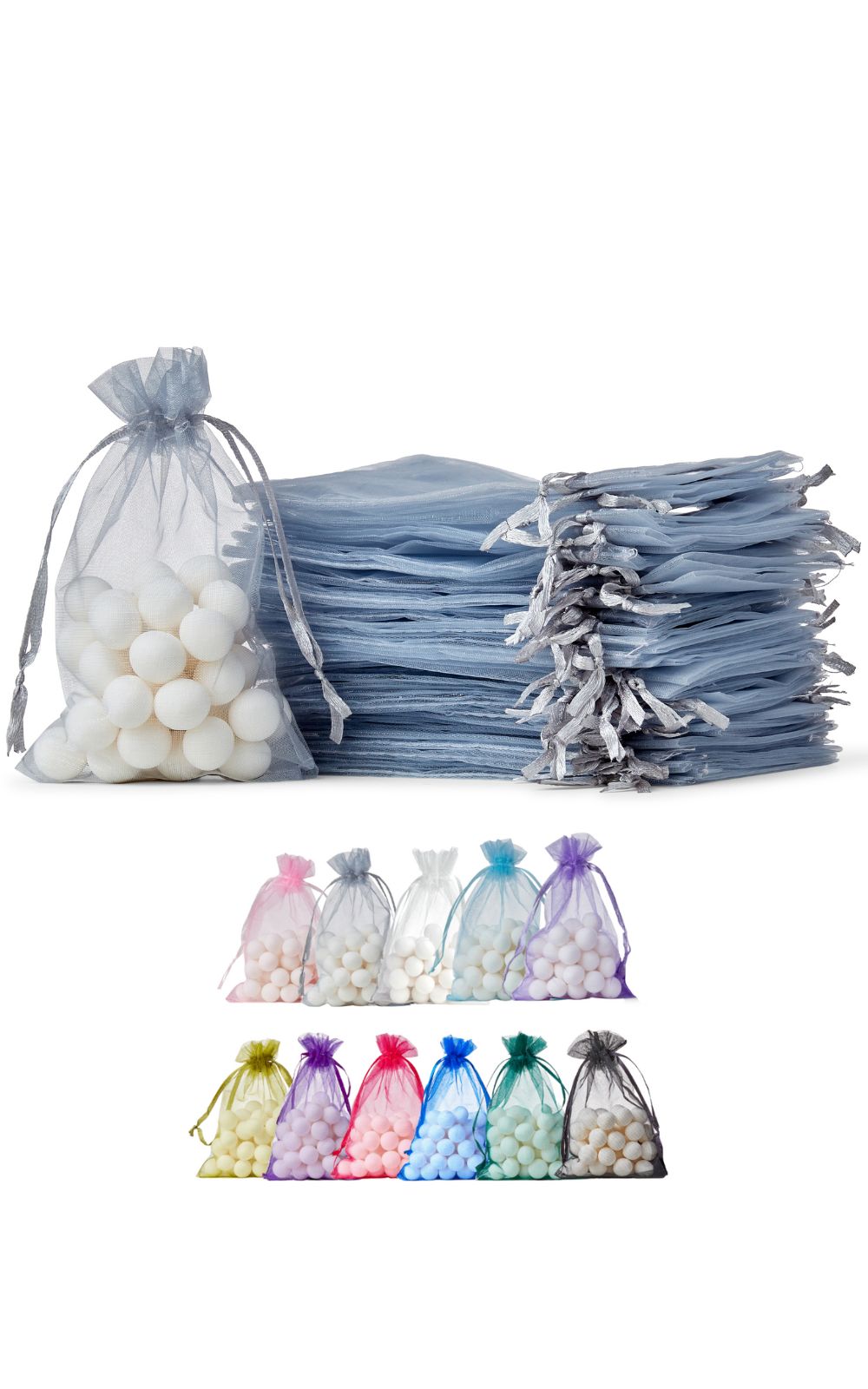 Soul Projekt 100pcs Organza Gift Bags, 10x15cm