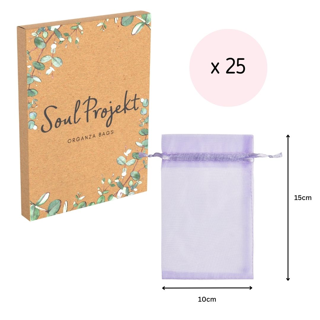 Soul Projekt 25pcs Organza Gift Bags, 10x15cm