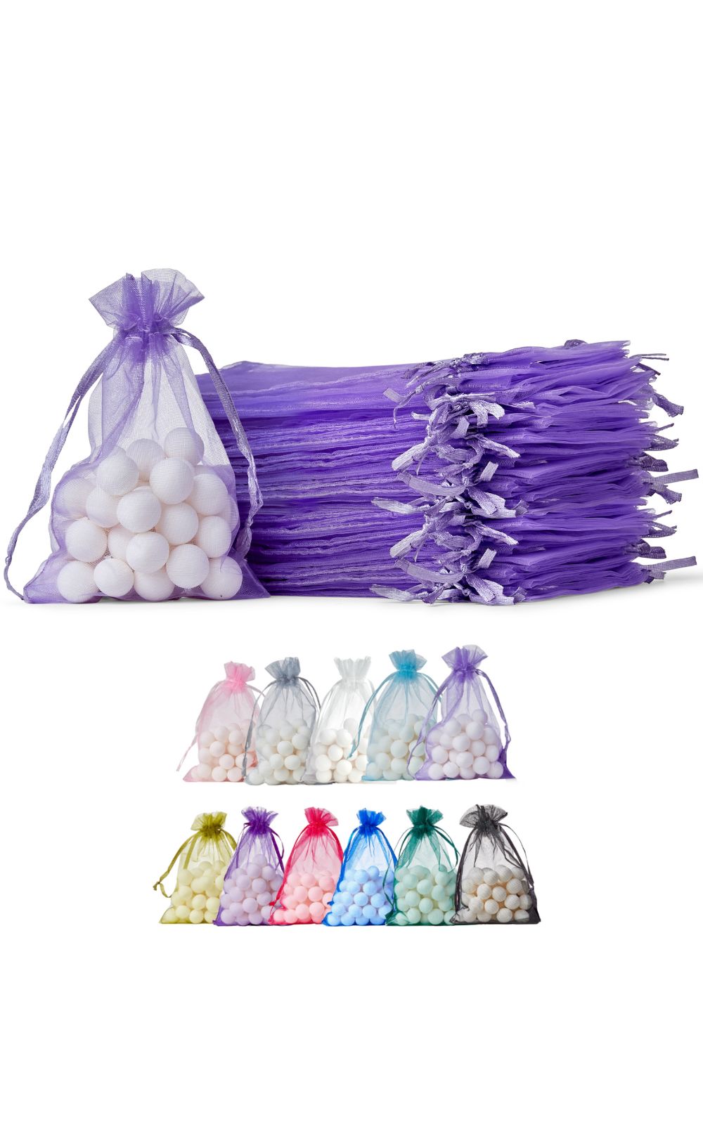 Soul Projekt 100pcs Organza Gift Bags, 10x15cm