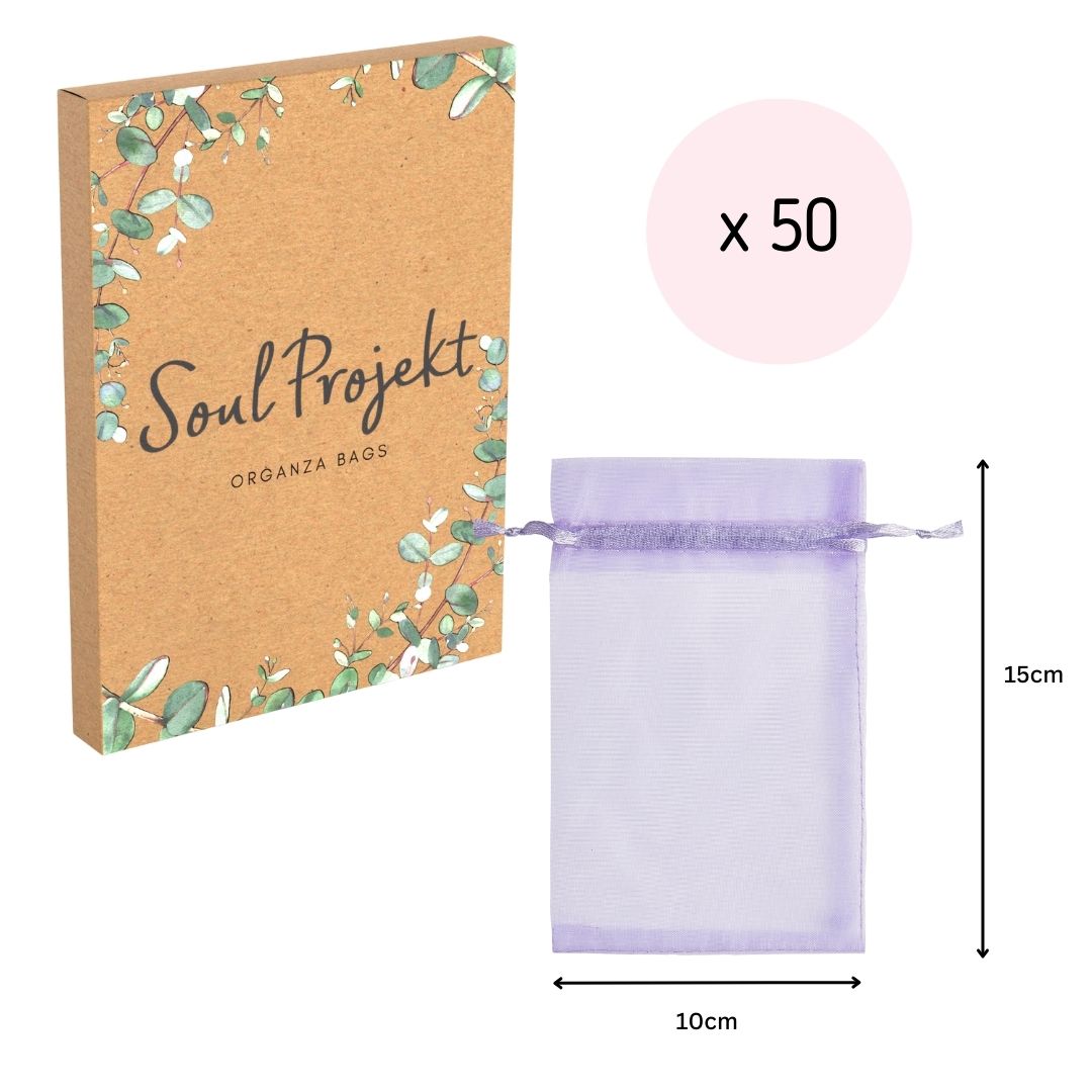 Soul Projekt 50pcs Organza Gift Bags, 10x15cm