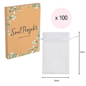 Soul Projekt 100pcs Organza Gift Bags, 10x15cm