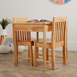 Haus Projekt Kids 3 Piece Play/Activity Pine Table and Chair Set (age 3-8)