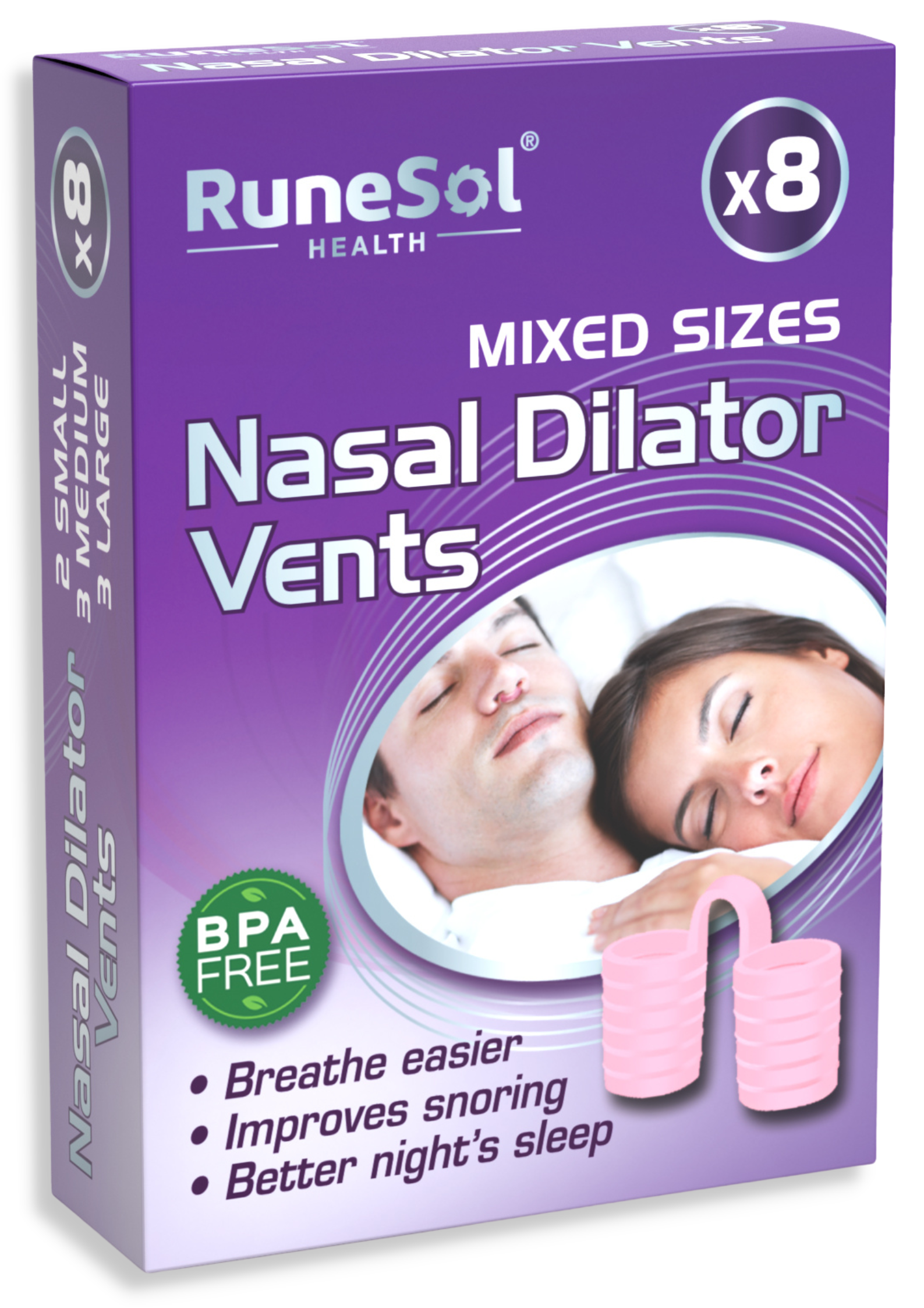 RuneSol x8 Snoring Relief Nasal Dilator