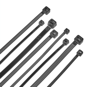 Haus Projekt Cable Ties 100 Pack Black, Mixed Sizes (100x2.5mm, 200x2.5mm, 300x3.6mm, 300x4.8mm)
