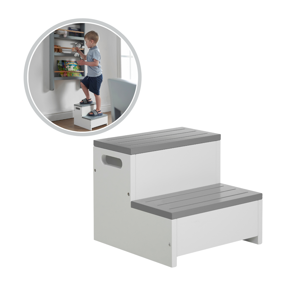 Haus Projekt Step Stool for Kids in White/Grey