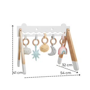 4pcs Wooden Play Arch For Babies, Baby Gym Toys, Baby Teether Hanging  Pendant Play Trapeze, Baby Gym Activity Toys (white)