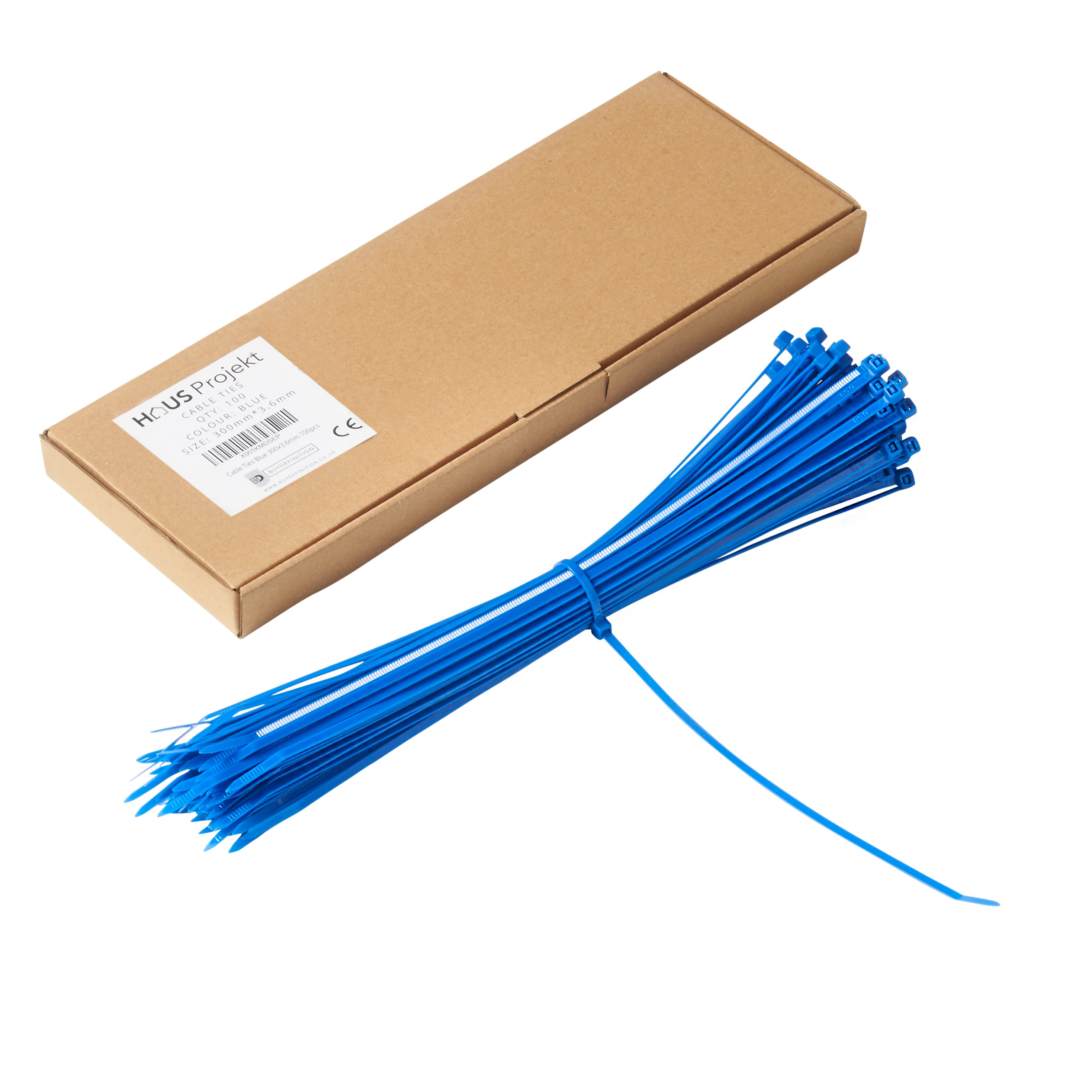 Haus Projekt 300x3.6mm Small Cable Ties, 100pcs Premium Industrial Zip Ties